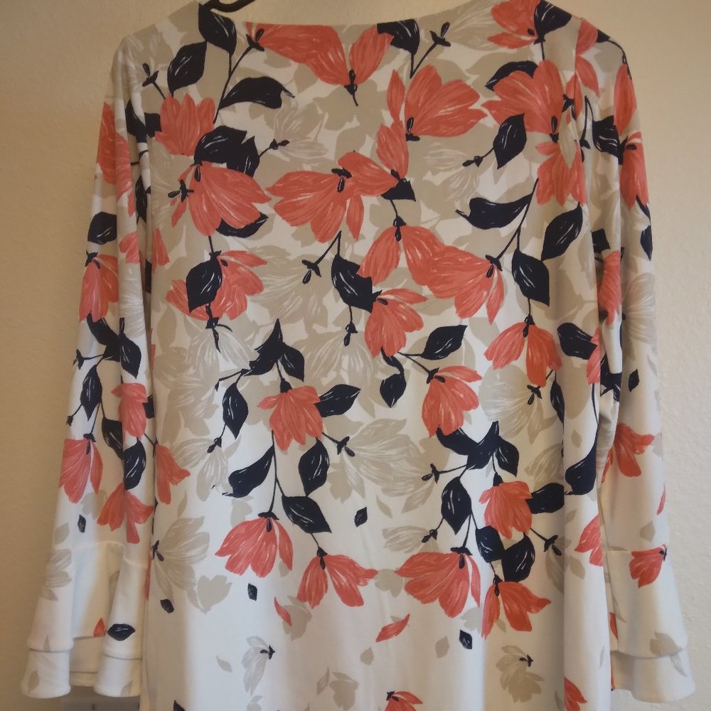Charter Club Blouse; Small, fluted 3/4 sleeves